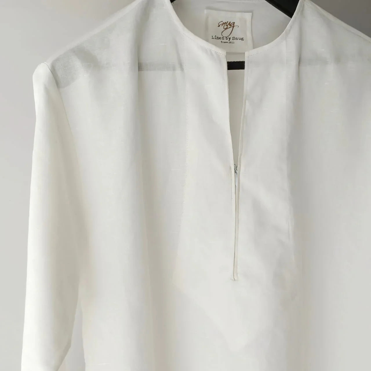 Linen Short Kurta & Pleated Loose Pants. - Snug