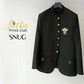 Black Buckle Kurta Trouser with 3 Feather Prince Coat - Snug