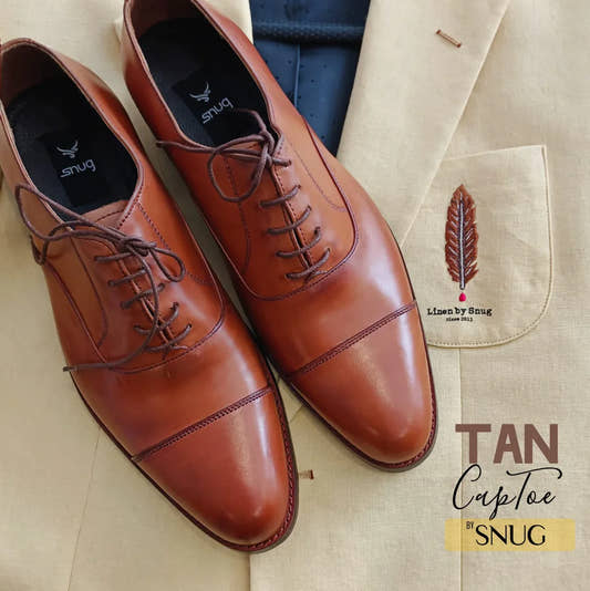 Cap-Toe Tan Leather Shoe - Snug