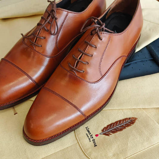 Cap-Toe Tan Leather Shoe - Snug