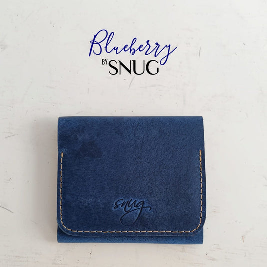 Blueberry Cow Leather Wallet