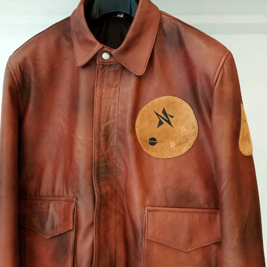 Two Toned Real Leather Jacket By Snug - Snug