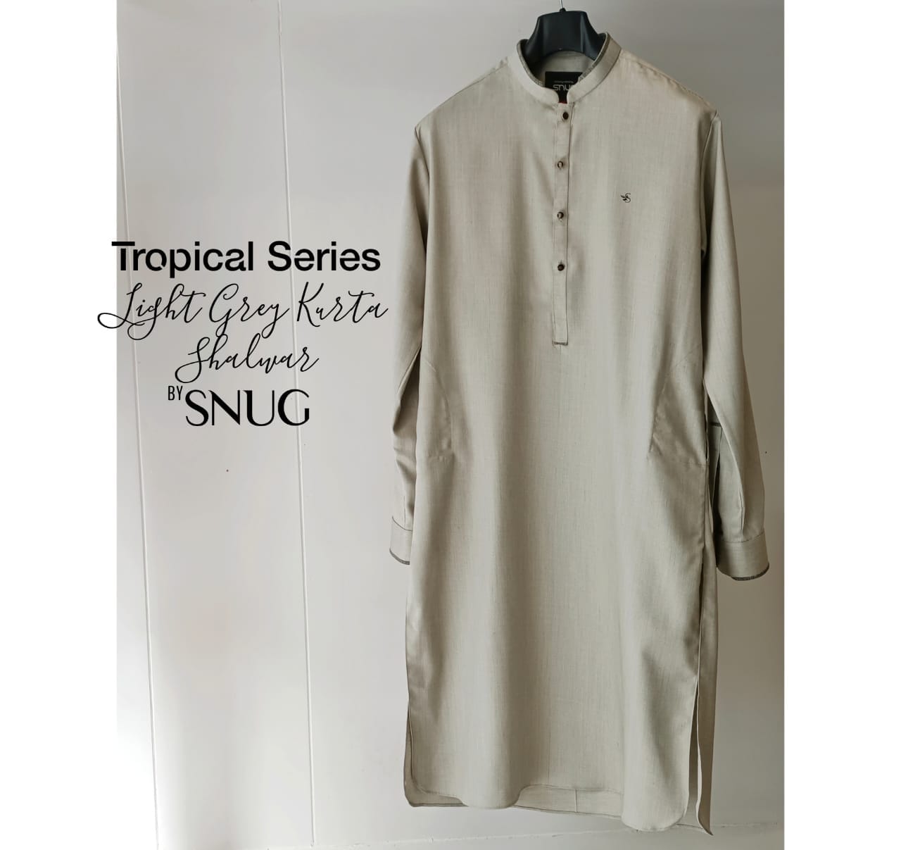 Light Grey Tropical Kurta Shalwar