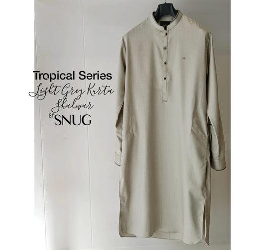 Light Grey Tropical Kurta Shalwar