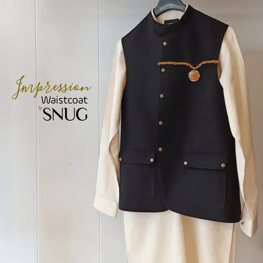 Black Impression Waistcoat - Snug