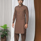 Brown Wash & Wear Kurta Shalwar.