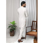 Front Open Abstract Embroidery Linen Kurta Trouser - Snug