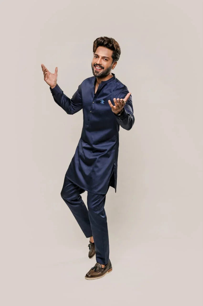 Egyptian Cotton Kurta Trouser With Sequin Waistcoat - Snug