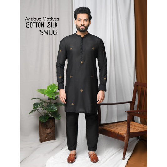 Antique Motives Cotton Silk Kurta Trouser.