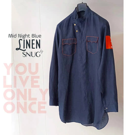 Mid night blue Line Kurta Trouser - Snug