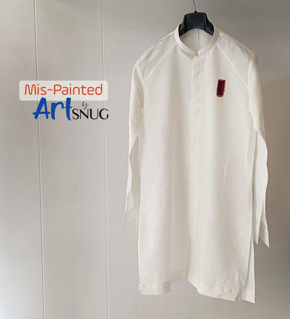 Mis Painted Front Open Kurta Trouser