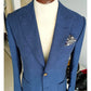Blue Non Fused Linen Blazer - Snug