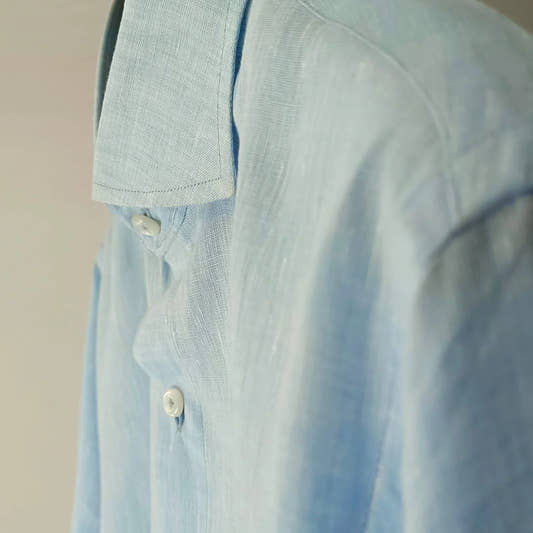 Cut Away Collar Linen Shirt - Snug