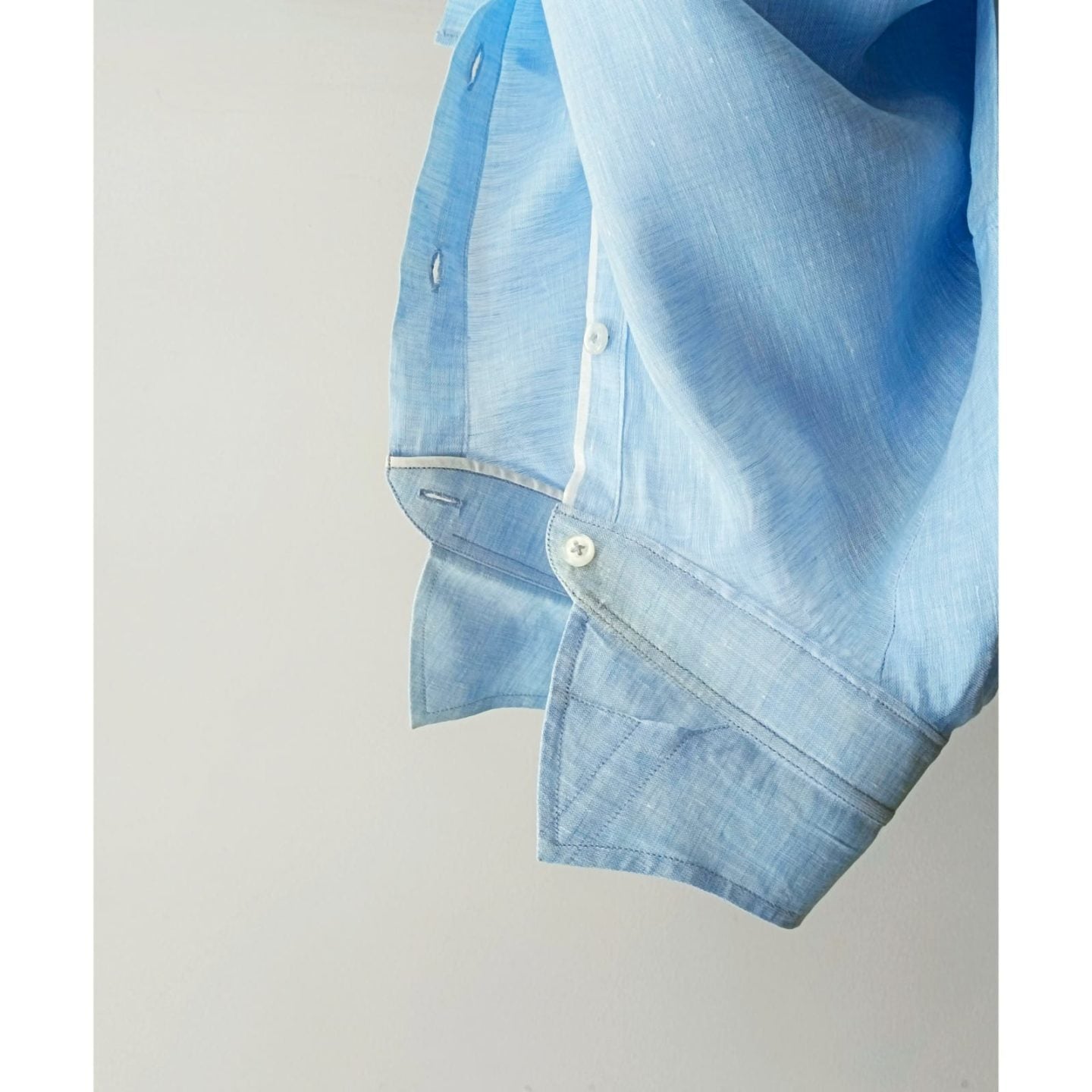 Cut Away Collar Linen Shirt