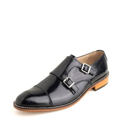 Patent Cow Leather Double-Monk Shoe - Snug