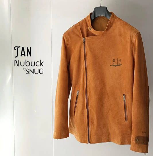 Nubuck Camel Leather Jacket - Snug