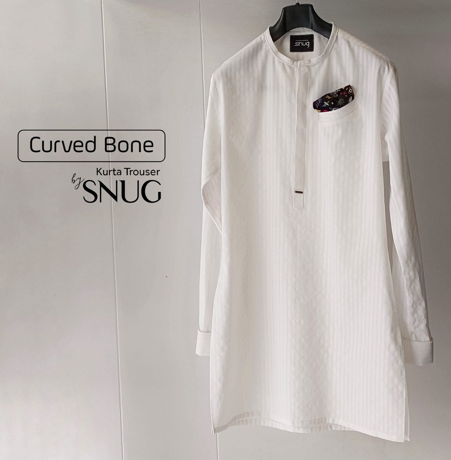 Curved Bone Kurta Trouser