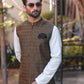 Self Embroidered Kurta Trouser With Diamond WaistCoat - Snug