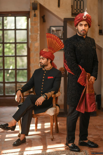 Velvet Embroidered Sherwani