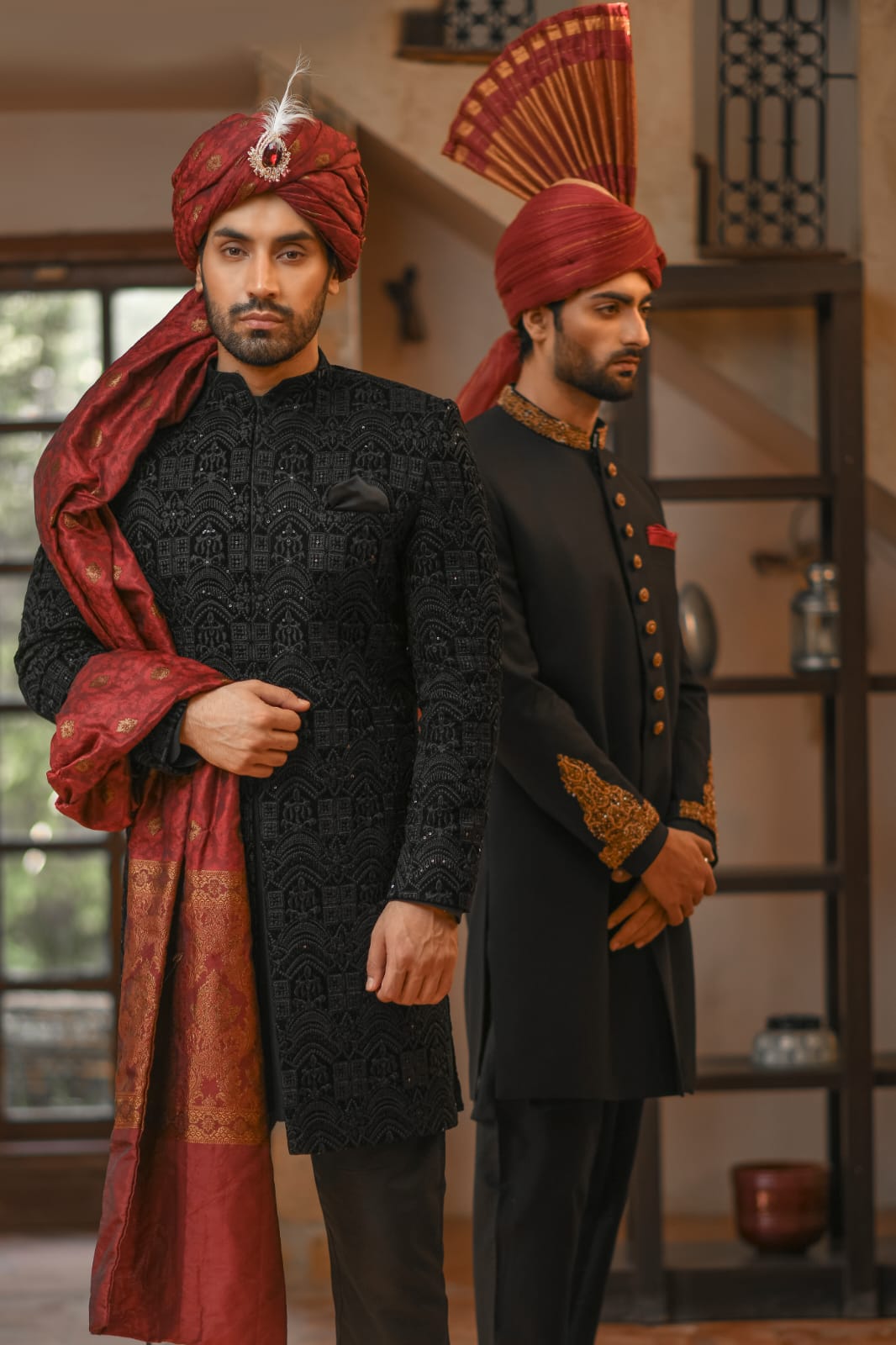 Velvet Embroidered Sherwani