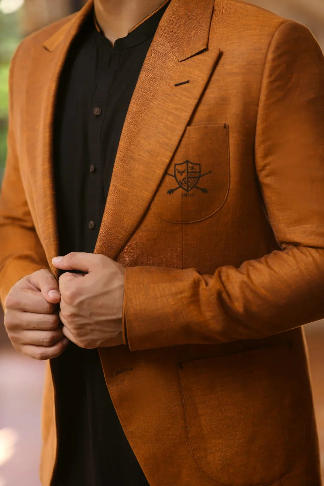 Linen Rust Blazer - Snug