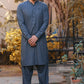 Grey Embroidered Wash And Wear Qamiz Shalwar - Snug