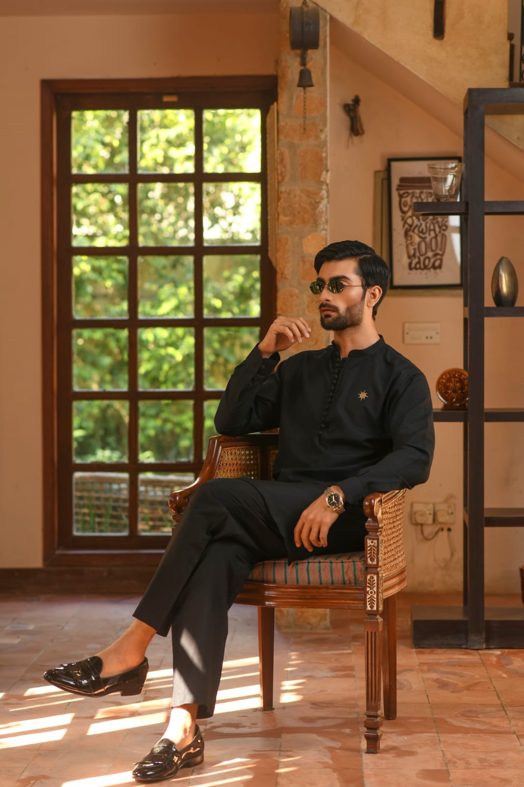 Cotton Silk Loop Kurta Trouser