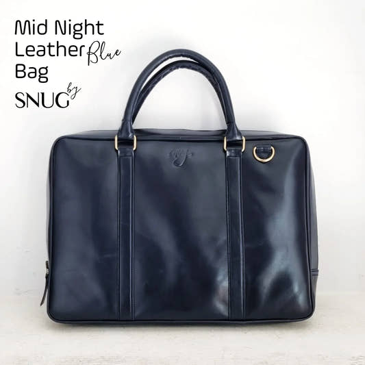 Midnight Blue Leather Bag - Snug