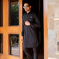 Black Satin Kurta Trouser.