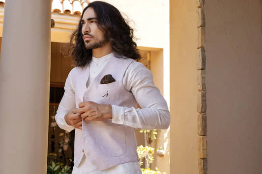 Noor - Linen kurta trouser & Waistcoat - Snug