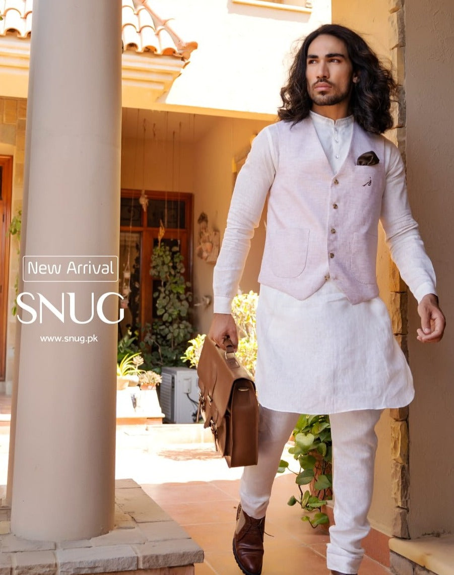 Noor - Linen kurta trouser & Waistcoat