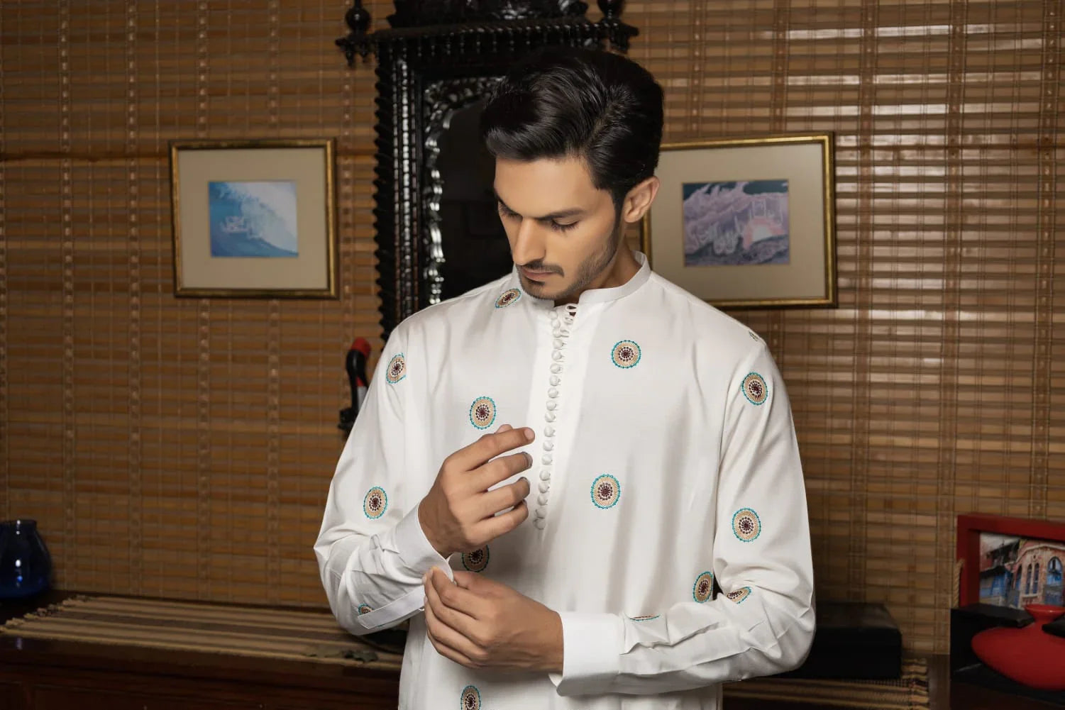 Multi Embroidered Kurta Trouser - Snug