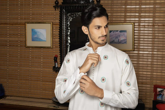 Multi Embroidered Kurta Trouser - Snug