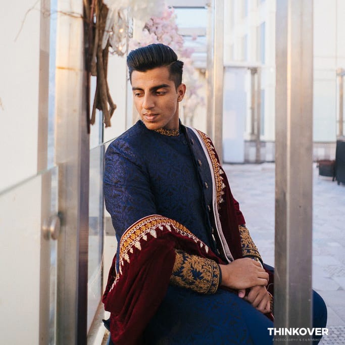 Blue Embroidered Sherwani - #ClientDiaries