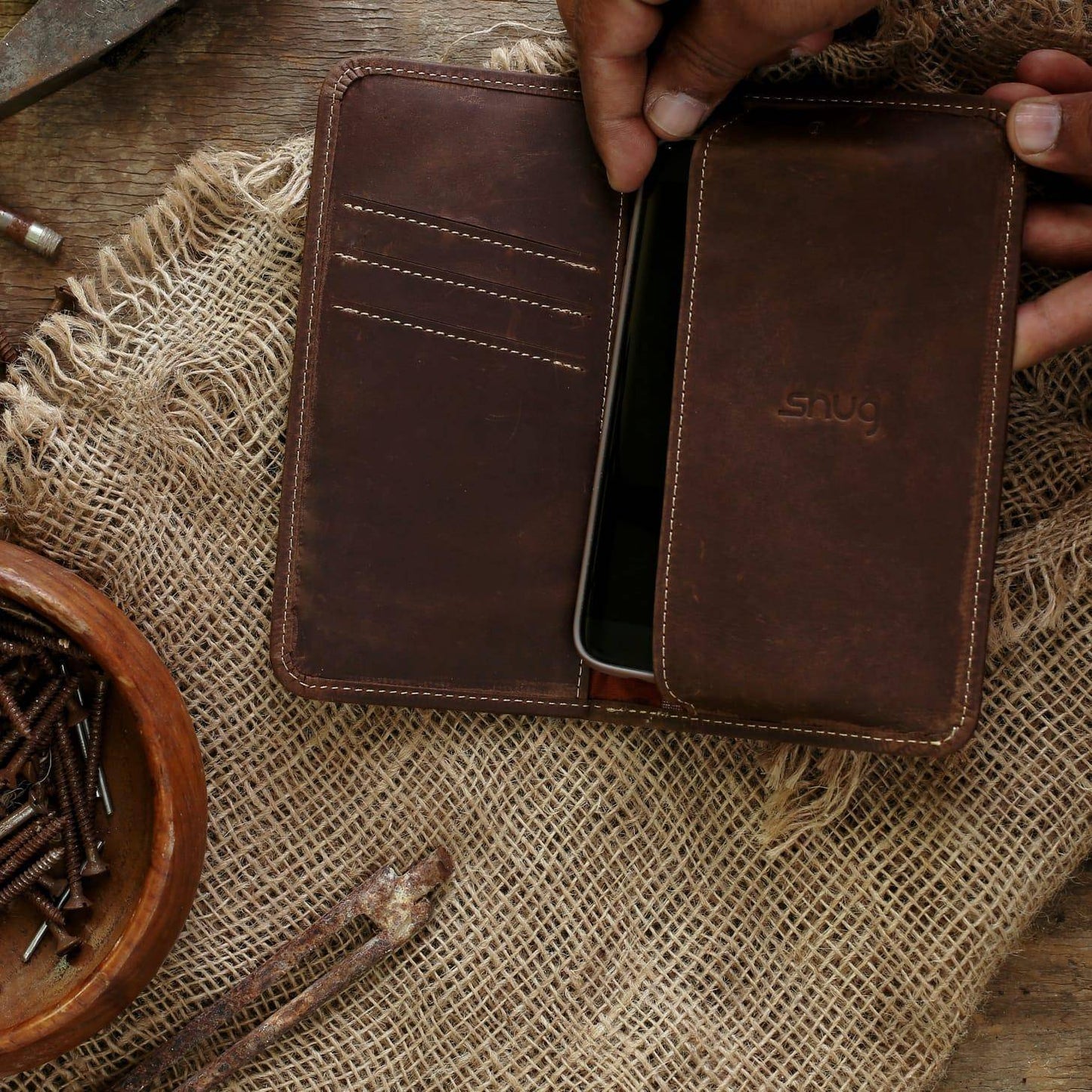 Raven-Long Cow Leather Wallet