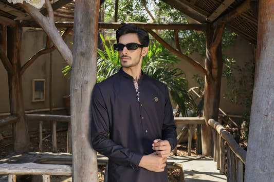 Dark Brown Egyptian Cotton Kurta Trouser - Snug