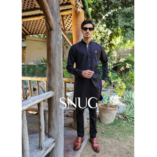 Dark Brown Egyptian Cotton Kurta Trouser - Snug