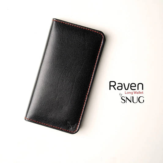 Raven-Long Cow Leather Wallet - Snug