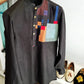 Multi Patched Linen Short kurta. - Snug