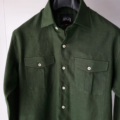 Linen Double Pocket Shirt