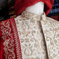 White Hand Embroidered Groom's Sherwani - Snug