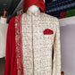 White Hand Embroidered Groom's Sherwani - Snug