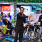 Fahad Mustafa wearing Snug black sequin kurta trouser set for men premium Pakistani festive wear