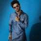 Fahad Mustafa's Trend: Denim Kurta & Striped Trousers! - Snug