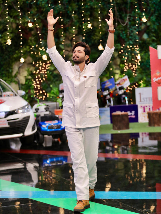 Linen Safari Kurta Trouser.