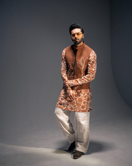 Rust Floral Outfit.