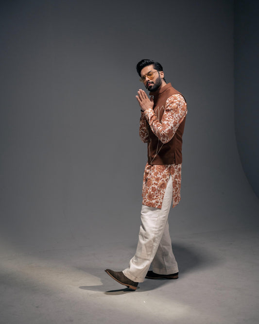 Rust Floral Outfit.