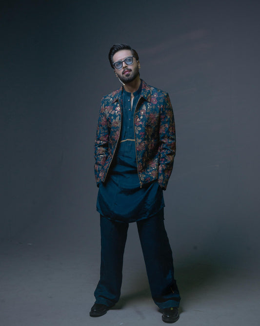 Multi Floral Embroidered Outfit