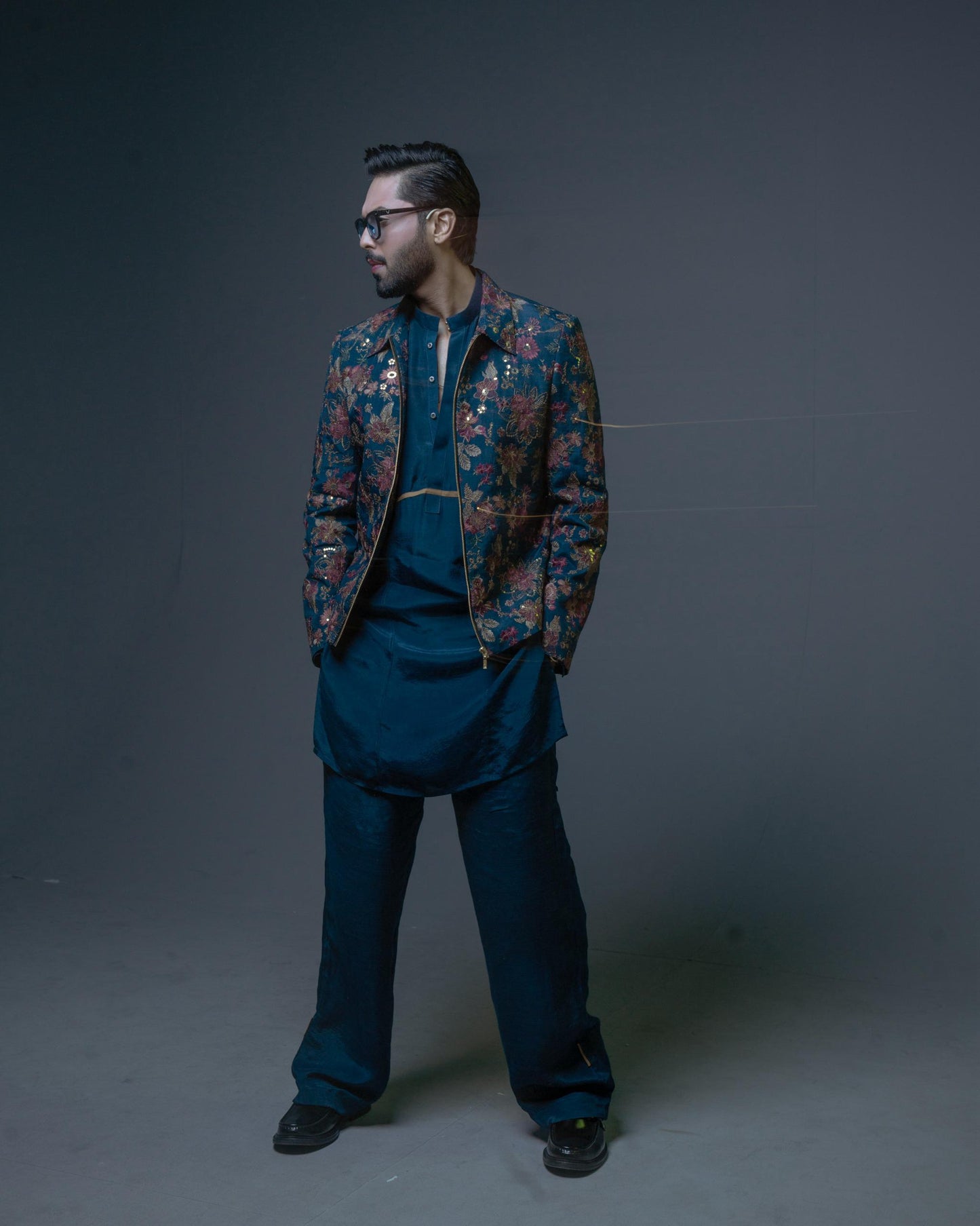 Multi Floral Embroidered Outfit