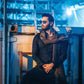 Fahad Mustafa wearing Snug black farshi outfit for men with embroidered shawl premium ethnic wear